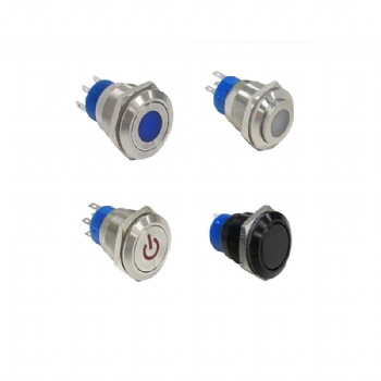19mm metal push button switch with customized pattern