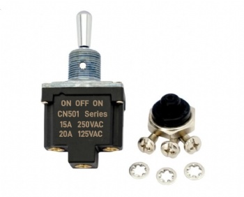ON-OFF-ON Toggle Switch with hardwares and cap