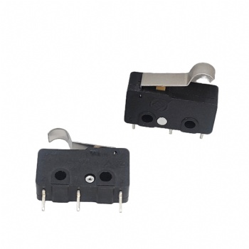 Createn Travel Limit Switch with Metal Lever, 3-Terminal Micro Switch, Yellow Dot, 5A 125/250V, Tactile Button