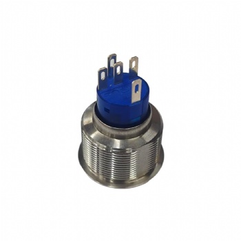 Waterproof Momentary Stop Push Button Switch - Metal SPDT Self-Reset for Industrial Use