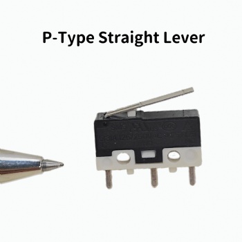 Createn 3-Pin SPDT PCB Mount Terminal Micro Switch - Medium Straight Lever for Mouse/Travel/Limit Control, NO/NC